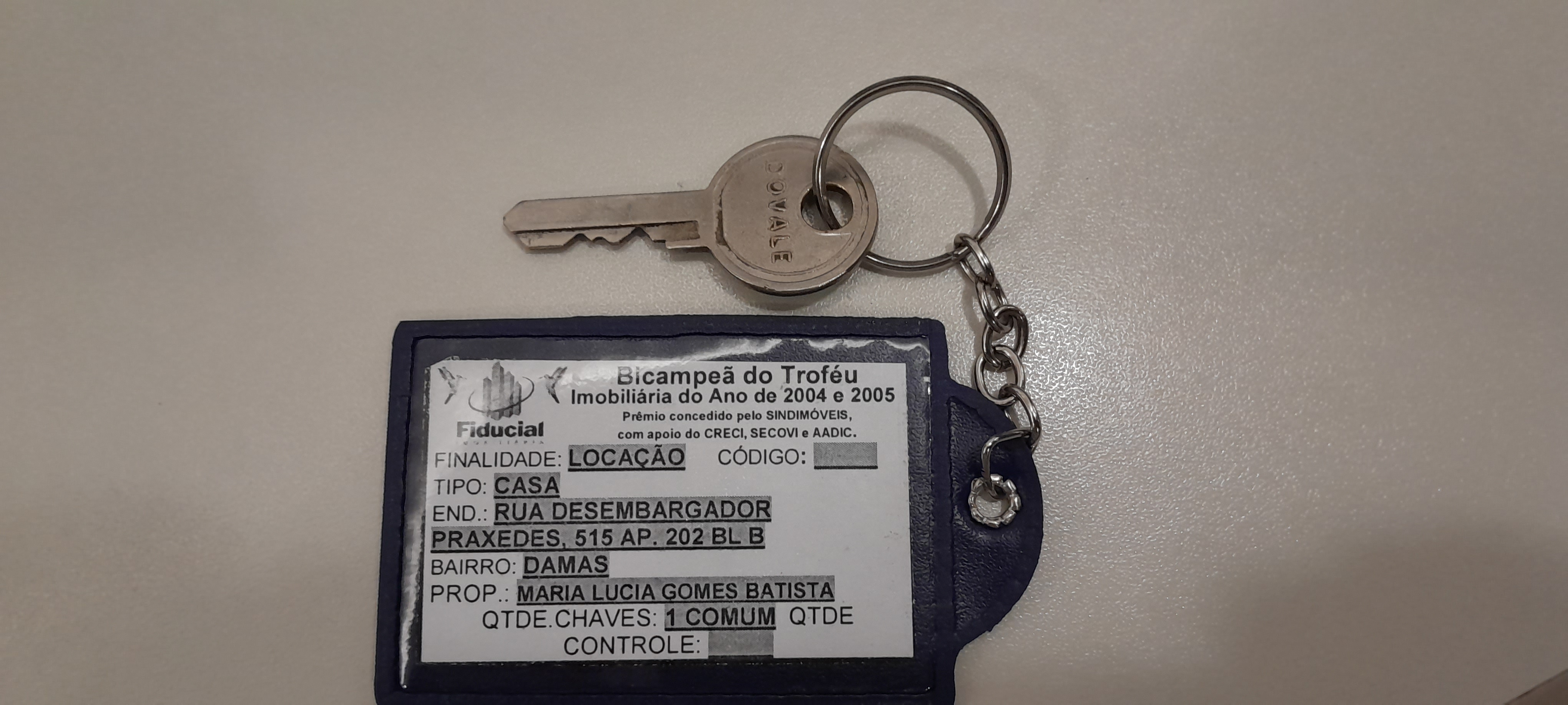 CHAVE DO APARTAMENTO